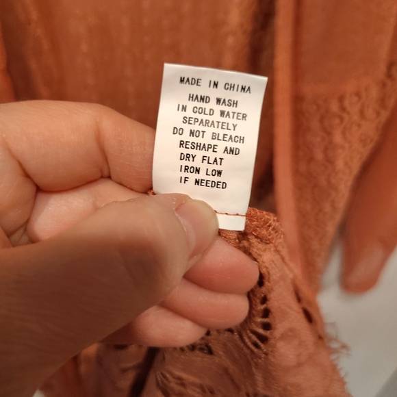 Ember Mauve Pink Mesh Lace Longline Kimono Duster Cardigan Sz M Fairy Grunge - Picture 6 of 7